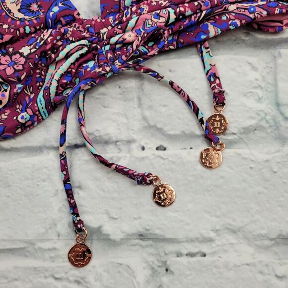 NWT Nanette Lepore Lauren Longline Fixt Bikini Top size 12 - Picture 6 of 14